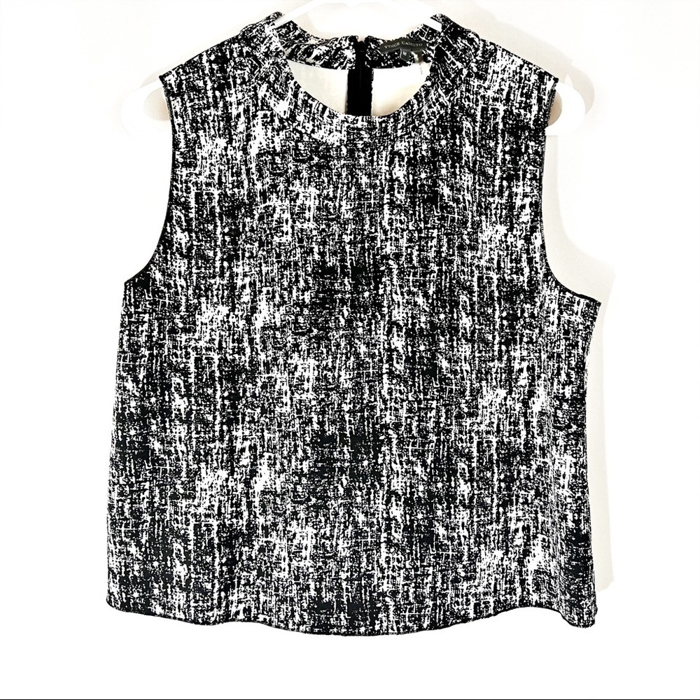 Vince Camuto Sleeveless‎ Black and White Top